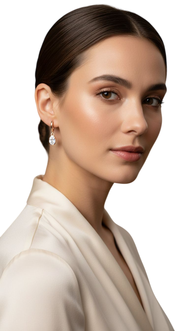 Silver Mist Hoops view 2