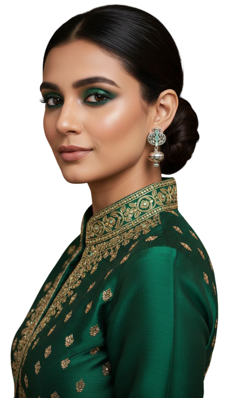 Golden Orchid Studs view 2