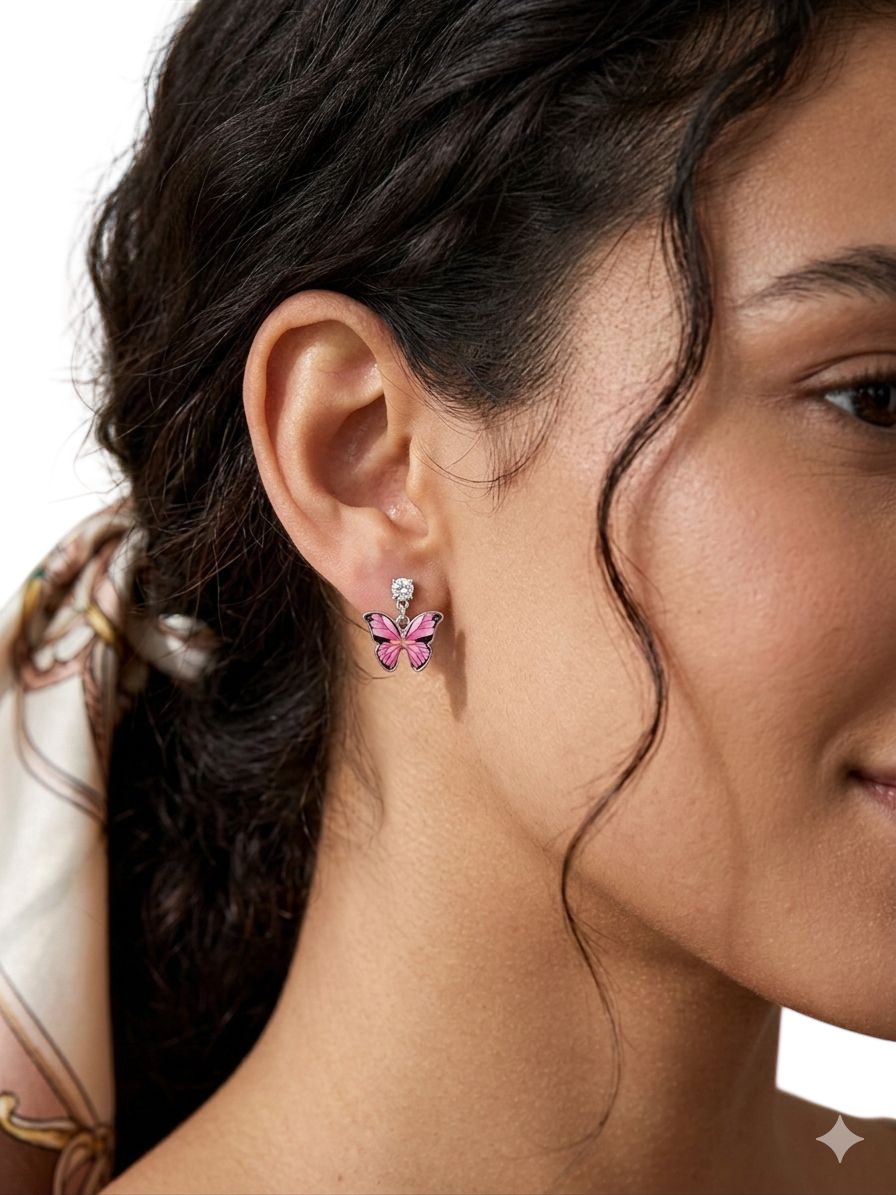 Silver Mist Hoops view 2